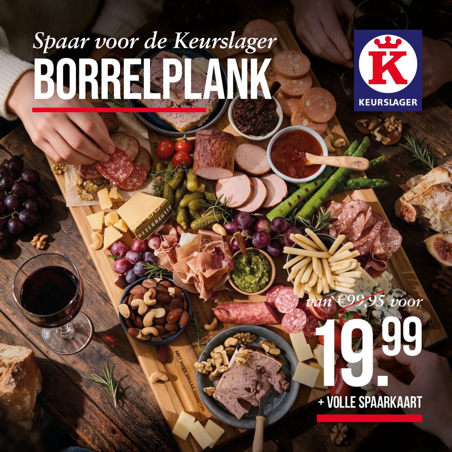 Sparen voor luxe borrel- en snijplank bij Keurslagerij Brummelhuis